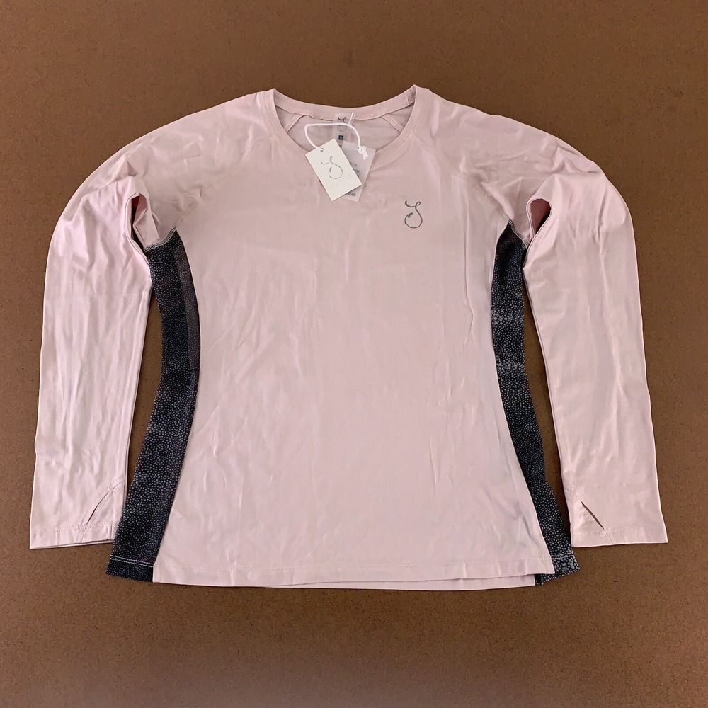 Reel Skipper Women's Size XL Pink Gray Long Sleeve Vented Performance Top New